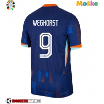 Moške Nogometnih dresov Nizozemska Wout Weghorst #9 Gostujoči EP 2024 Kratki rokavi